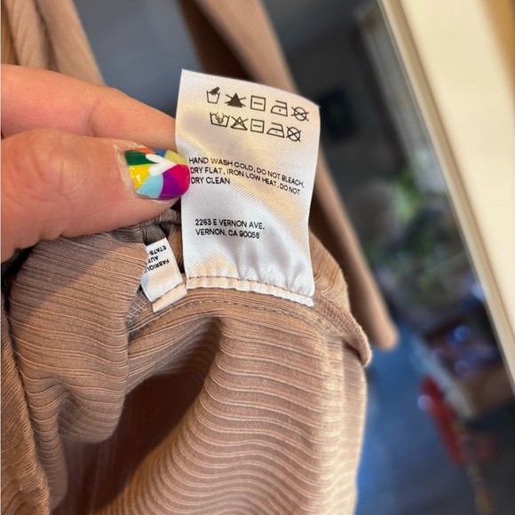 Long Sleeve Reformation Mini Shirt Dress/ Button Up Dress Size XS - Picture 5 of 6